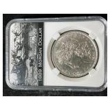 1889 US MORGAN SILVER DOLLAR SLABBED 1889 US MORGAN SILVER DOLLAR SLABBED
