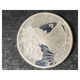 1 TROY OZ .999 FINE SILVER AMERICAN EAGLE ROUND 1 TROY OZ .999 FINE SILVER AMERICAN EAGLE ROUND