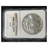 2009 AMERICAN SILVER EAGLE NGC MS69 2009 AMERICAN SILVER EAGLE NGC MS69