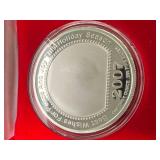 1 TROY OZ .999 FINE SILVER 2007 SEASONS GREETINGS ROUND IN BOX 1 TROY OZ .999 FINE SILVER 2007 SEASONS GREETINGS ROUND IN BOX