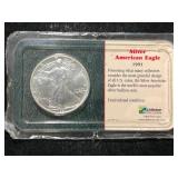 1991 AMERICAN SILVER EAGLE IN CASE 1991 AMERICAN SILVER EAGLE IN CASE