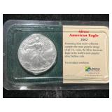 2002 AMERICAN SILVER EAGLE IN CASE 2002 AMERICAN SILVER EAGLE IN CASE