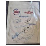 1986 Season Ticket Party Autograph sheet- MN Twins 25 years
