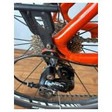 Custom Orange Tandem Bicycle With Shimano Sora & Marzocchi Bomber Fork