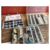 Mixed Bicycle Headset Parts & Bearings in Organizer Cases Mixed Bicycle Headset Parts & Bearings in Organizer Cases
