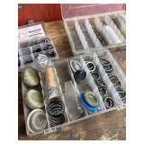 Mixed Bicycle Headset Parts & Bearings in Organizer Cases Mixed Bicycle Headset Parts & Bearings in Organizer Cases