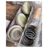 Mixed Bicycle Headset Parts & Bearings in Organizer Cases Mixed Bicycle Headset Parts & Bearings in Organizer Cases