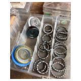 Mixed Bicycle Headset Parts & Bearings in Organizer Cases Mixed Bicycle Headset Parts & Bearings in Organizer Cases