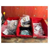 Mixed Hardware, Fasteners & Cable Clamps in 3 Bins Mixed Hardware, Fasteners & Cable Clamps in 3 Bins
