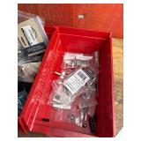 Mixed Hardware, Fasteners & Cable Clamps in 3 Bins Mixed Hardware, Fasteners & Cable Clamps in 3 Bins