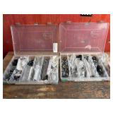 Assorted Bicycle Brake Parts & Cables in Organizers Assorted Bicycle Brake Parts & Cables in Organizers