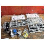 Mixed Lot Assorted Hardware and Mounting Parts in Organizer Cases Mixed Lot Assorted Hardware and Mounting Parts in Organizer Cases