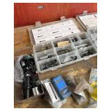 Mixed Lot Assorted Hardware and Mounting Parts in Organizer Cases Mixed Lot Assorted Hardware and Mounting Parts in Organizer Cases