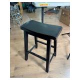 Black Padded Bar Stool Black Padded Bar Stool