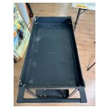 Black Metal Rolling Utility Cart Black Metal Rolling Utility Cart