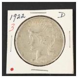 1922-D Peace Dollar