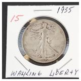 1935 Walking Liberty half dollar