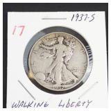 1937-S Walking Liberty half dollar