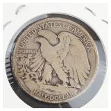 1937 Walking Liberty half dollar