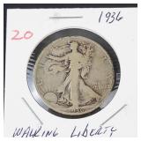 1936 Walking Liberty half dollar