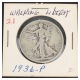1936 Walking Liberty half dollar