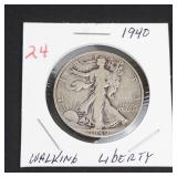 1940 Walking Liberty half dollar