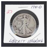 1941-D Walking Liberty half dollar