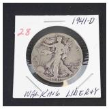 1941-D Walking Liberty half dollar