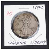 1941-D Walking Liberty half dollar