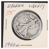 1942-S Walking Liberty half dollar