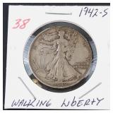 1942-S Walking Liberty half dollar