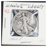1943 Walking Liberty half dollar