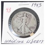 1943 Walking Liberty half dollar