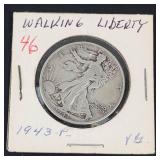 1943 Walking Liberty half dollar