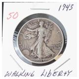 1943 Walking Liberty half dollar