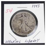 1943 Walking Liberty half dollar