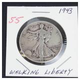 1943 Walking Liberty half dollar