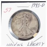 1943-D Walking Liberty half dollar