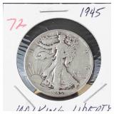 1945 Walking Liberty half dollar
