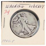 1945 Walking Liberty half dollar