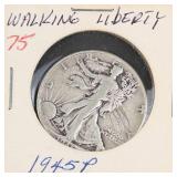 1945 Walking Liberty half dollar