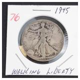 1945 Walking Liberty half dollar