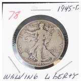 1945-D Walking Liberty half dollar