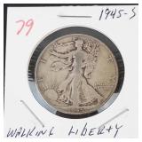 1945-S Walking Liberty half dollar