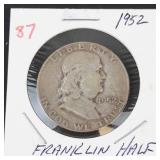 1952 Franklin half dollar