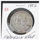 1952 Franklin half dollar