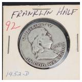 1952-D Franklin half dollar