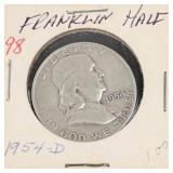 1954-D Franklin half dollar