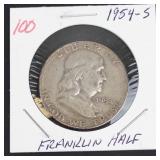 1954-S Franklin half dollar