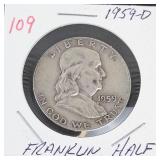 1959-D Franklin half dollar